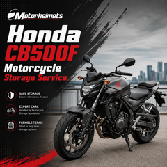 Honda CB500F Motorcycle Storage Service in Fullerton, Orange County & Los Angeles | Motorhelmets