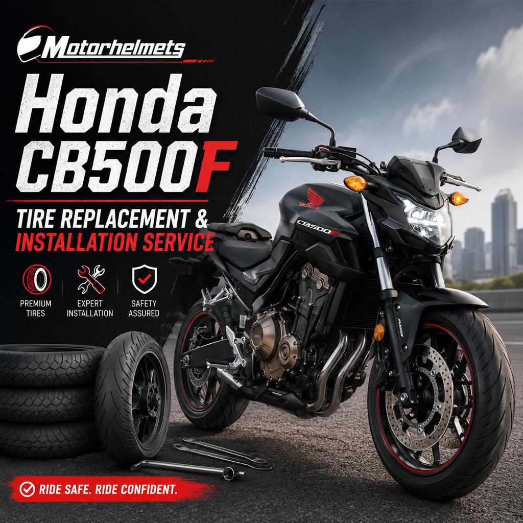 Honda CB500F Tire Replacement & Installation Service in Fullerton, Orange County & Los Angeles | Motorhelmets