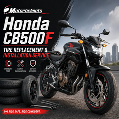 Honda CB500F Tire Replacement & Installation Service in Fullerton, Orange County & Los Angeles | Motorhelmets