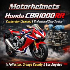 Honda CBR1000RR Carburetor Cleaning & Professional Shop Service in Fullerton, Orange County & Los Angeles | Motorhelmets