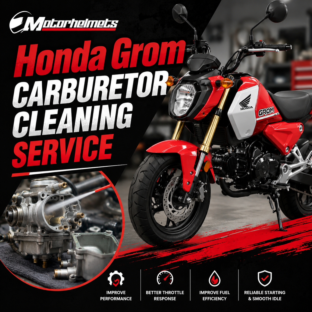 Honda Grom Carburetor Cleaning Motorcycle Service in Fullerton, Orange County & Los Angeles | Motorhelmets