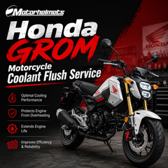 Honda Grom Motorcycle Coolant Flush Service in Fullerton, Orange County & Los Angeles | Motorhelmets
