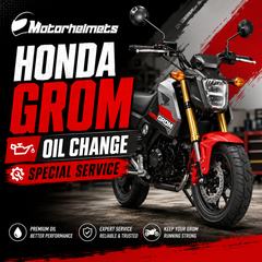 Honda Grom Motorcycle Service: Oil Change & Engine Care in Fullerton, Orange County & Los Angeles | Motorhelmets