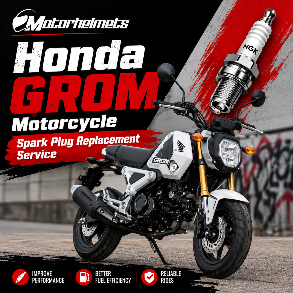 Honda Grom Motorcycle Spark Plug Replacement Service in Fullerton, Orange County & Los Angeles | Motorhelmets