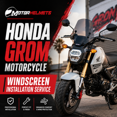 Honda Grom Motorcycle Windscreen Installation Service in Fullerton, Orange County & Los Angeles | Motorhelmets