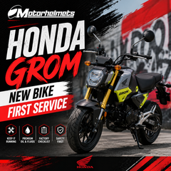 Honda Grom New Bike First Service in Fullerton, Orange County & Los Angeles | Motorhelmets