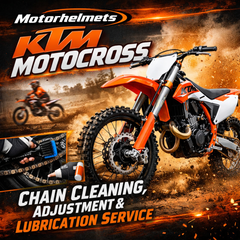 KTM Motocross Chain Cleaning, Adjustment & Lubrication Service in Fullerton, Orange County & Los Angeles | Motorhelmets