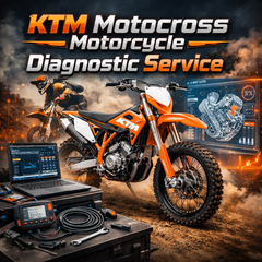 KTM Motocross Motorcycle Diagnostic Service in Fullerton, Orange County & Los Angeles | Motorhelmets