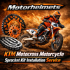 KTM Motocross Motorcycle Sprocket Kit Installation Service in Fullerton, Orange County & Los Angeles | Motorhelmets