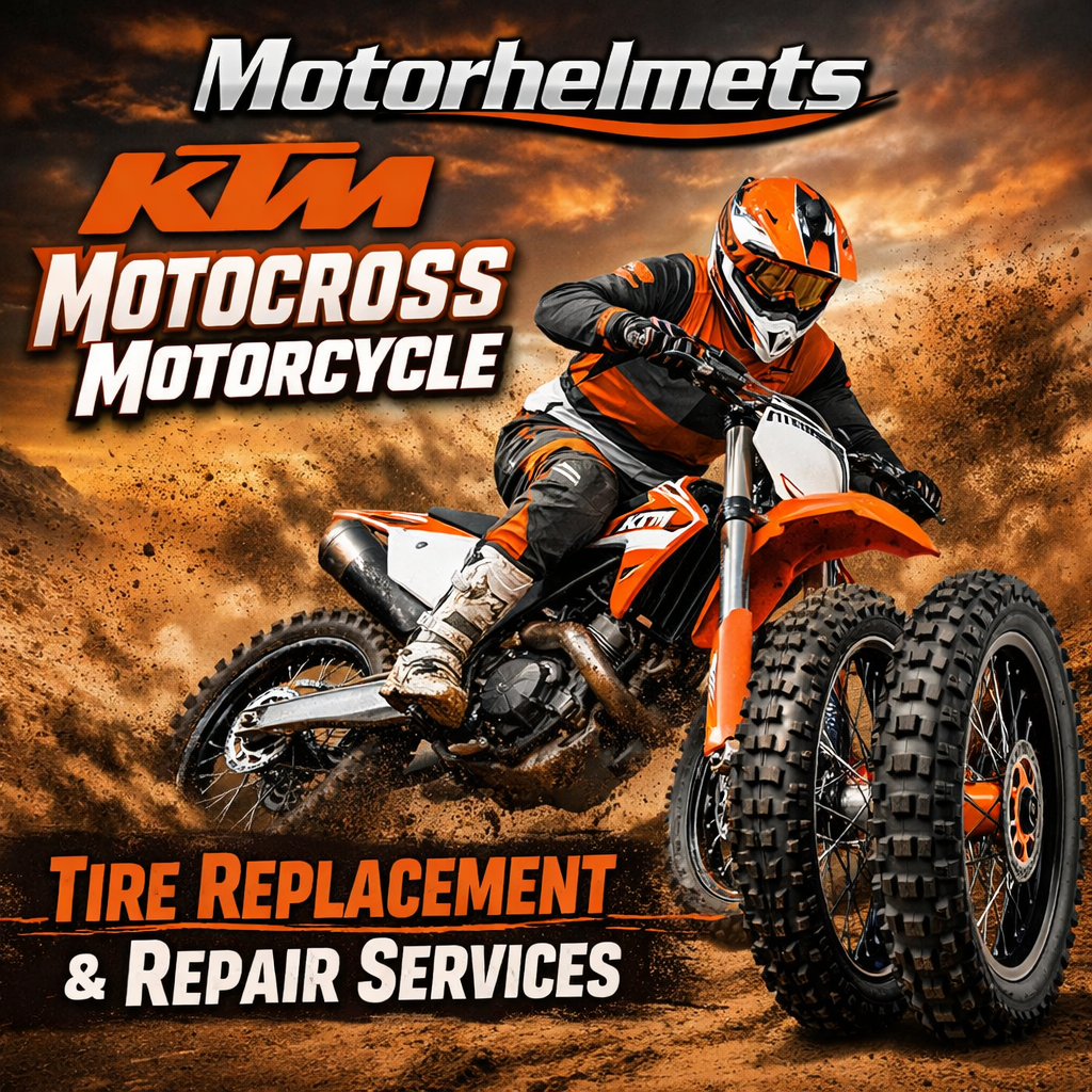 KTM Motocross Motorcycle Tire Replacement & Repair Services in Fullerton, Orange County & Los Angeles | Motorhelmets