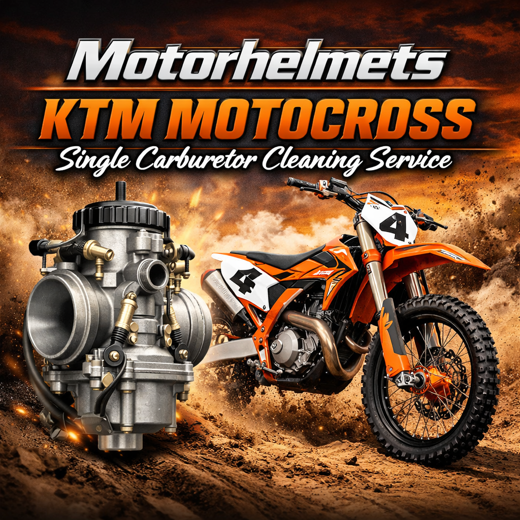 KTM Motocross Single Carburetor Cleaning Service in Fullerton, Orange County & Los Angeles | Motorhelmets