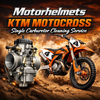 KTM Motocross Single Carburetor Cleaning Service in Fullerton, Orange County & Los Angeles | Motorhelmets
