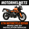 KTM Motorcycle Repair Brake Line Set Installation Service in Orange County & Los Angeles / Motorhelmets