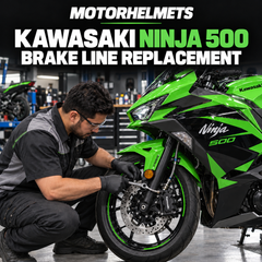 Kawasaki Ninja 500 Brake Line Replacement in Fullerton, Orange County & Los Angeles | Motorhelmets