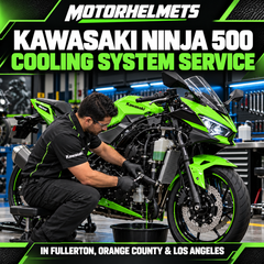 Kawasaki Ninja 500 Cooling System Service in Fullerton, Orange County & Los Angeles | Motorhelmets