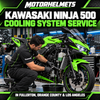 Kawasaki Ninja 500 Cooling System Service in Fullerton, Orange County & Los Angeles | Motorhelmets