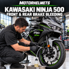 Kawasaki Ninja 500 Front & Rear Brake Bleeding in Fullerton, Orange County & Los Angeles | Motorhelmets