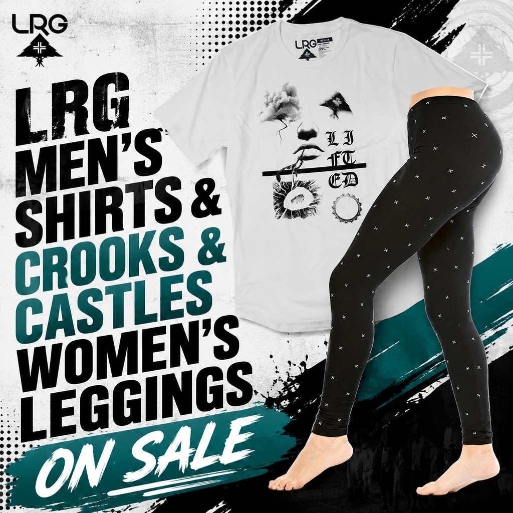 LRG Men's Shirts & Crooks & Castles Women's Leggings On Sale in Fullerton, Orange County & Los Angeles | In-Store Pick-Up Available