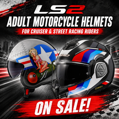 LS2 Adult Motorcycle Helmets for Cruiser & Street Racing Riders in Fullerton, Orange County & Los Angeles | In-Store Pick-Up Available