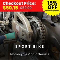 Motorcycle Chain Service (At Location: Fullerton CA) | Buy Your Motorcycle Service / Installation Online