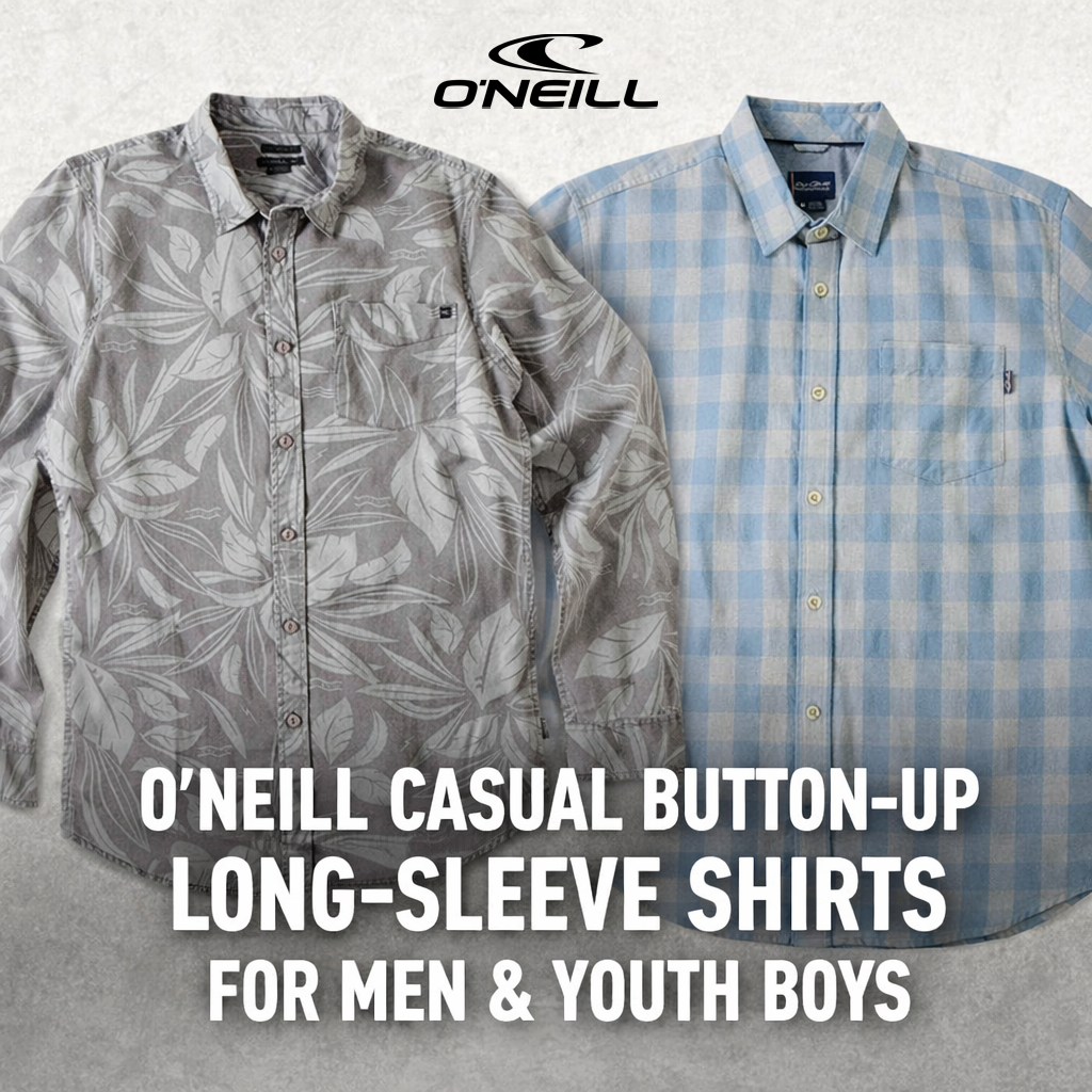 O’Neill Casual Button-Up Long-Sleeve Shirts for Men & Youth Boys | Available Now in Fullerton, Orange County & Los Angeles