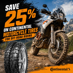 Save 25% on Continental Motorcycle Tires for Off-Road Riding - Fullerton, Orange County & Los Angeles | Motorhelmets