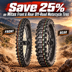 Save 25% on Mitas Front & Rear Off-Road Motorcycle Tires in Fullerton, Orange County & Los Angeles | Motorhelmets