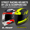 Street Racing Helmets by LS2 & Scorpion EXO – Comfort, Aerodynamics & Safety | Available Now in Fullerton, Orange County & Los Angeles
