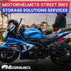 Suzuki Motorcycle Repair Storage Solutions Services for Street Bikes in Orange County Los Angeles California / Motorhelmets