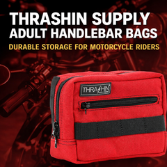 Thrashin Supply Adult Handlebar Bags – Durable Storage for Motorcycle Riders | Available Now in Fullerton, Orange County & Los Angeles