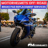 Yamaha Motorcycle Repair Dirt Bike Brake Pad Replacement Services in Orange County Los Angeles California / Motorhelmets