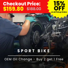 Motorcycle OEM Oil Change - Buy 2 Get 1 Free (At Location: Fullerton CA) | Buy Your Motorcycle Service / Installation Online