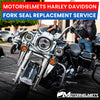 Harley Davidson Motorcycle Repair Fork Seal Replacement Service in Fullerton Orange County Los Angeles California / Motorhelmets