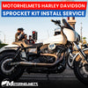 Harley Davidson Motorcycle Repair Sprocket Kit Install Service in Fullerton Orange County Los Angeles California / Motorhelmets