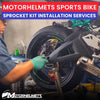 Triumph Motorcycle Repair Sprocket Kit Installation Services for Street Bikes Fullerton Orange County Los Angeles California / Motorhelmets