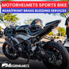 Triumph Motorcycle Repair Rear/Front Brake Bleeding Services for Street Bikes Fullerton Orange County Los Angeles California / Motorhelmets