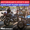 Triumph Motorcycle Repair Coolant Flush Services for Street Bikes Fullerton Orange County Los Angeles California / Motorhelmets