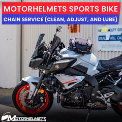 Yamaha Motorcycle Repair Chain Service (Clean, Adjust, and Lube) for Street Bikes Fullerton Orange County Los Angeles California / Motorhelmets