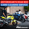 Honda Motorcycle Repair Carb Cleaning Service for Road Bikes Fullerton Orange County Los Angeles California / Motorhelmets