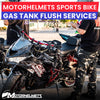 Triumph Motorcycle Repair Gas Tank Flush Services for Street Bikes Fullerton Orange County Los Angeles California / Motorhelmets