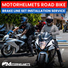 Honda Motorcycle Brake Line Set Installation Service for Road Bikes Fullerton Orange County Los Angeles California / Motorhelmets