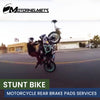 Motorcycle Repair Stunt Bike Rear Brake Pads Replacement Services Fullerton Orange County Los Angeles California / Motorhelmets