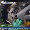 Motorcycle Repair Stunt Bike Brake Line Set Install Services Fullerton Orange County Los Angeles California / Motorhelmets