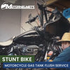Motorcycle Repair Stunt Bike Gas Tank Flush Service Fullerton Orange County Los Angeles California / Motorhelmets