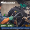 Motorcycle Repair Stunt Bike Bleed Brakes Rear/Front Services Fullerton Orange County Los Angeles California / Motorhelmets