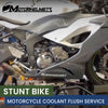 Motorcycle Repair Stunt Bike Coolant Flush Service Fullerton Orange County Los Angeles California / Motorhelmets
