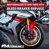 Motorcycle Repair Dirt Bike/ATV Brake Bleeding Service Fullerton Orange County Los Angeles California / Motorhelmets
