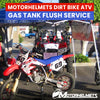 Motorcycle Repair Dirt Bike/ATV Gas Tank Flush Service Fullerton Orange County Los Angeles California / Motorhelmets