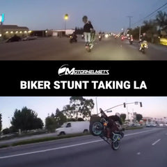 Motorcycle Stunters Taking the Streets of Los Angeles | Motorhelmets Fullerton Orange Country