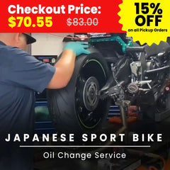 Motorcycle Japanese OEM Sport Bike Oil Change Service (At Location: Fullerton CA) | Buy Your Motorcycle Service / Installation Online